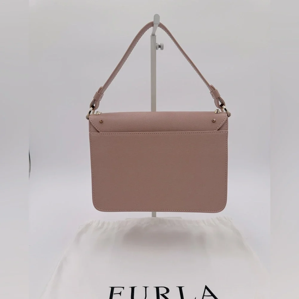 NWOT Furla Julia Pink Studded Bag